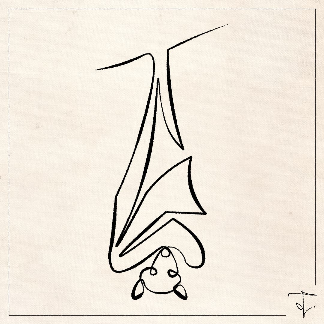 bat lineart line art