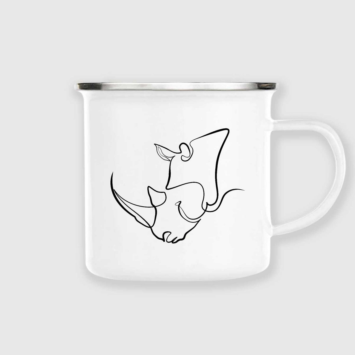 Rhino | Enamel mug