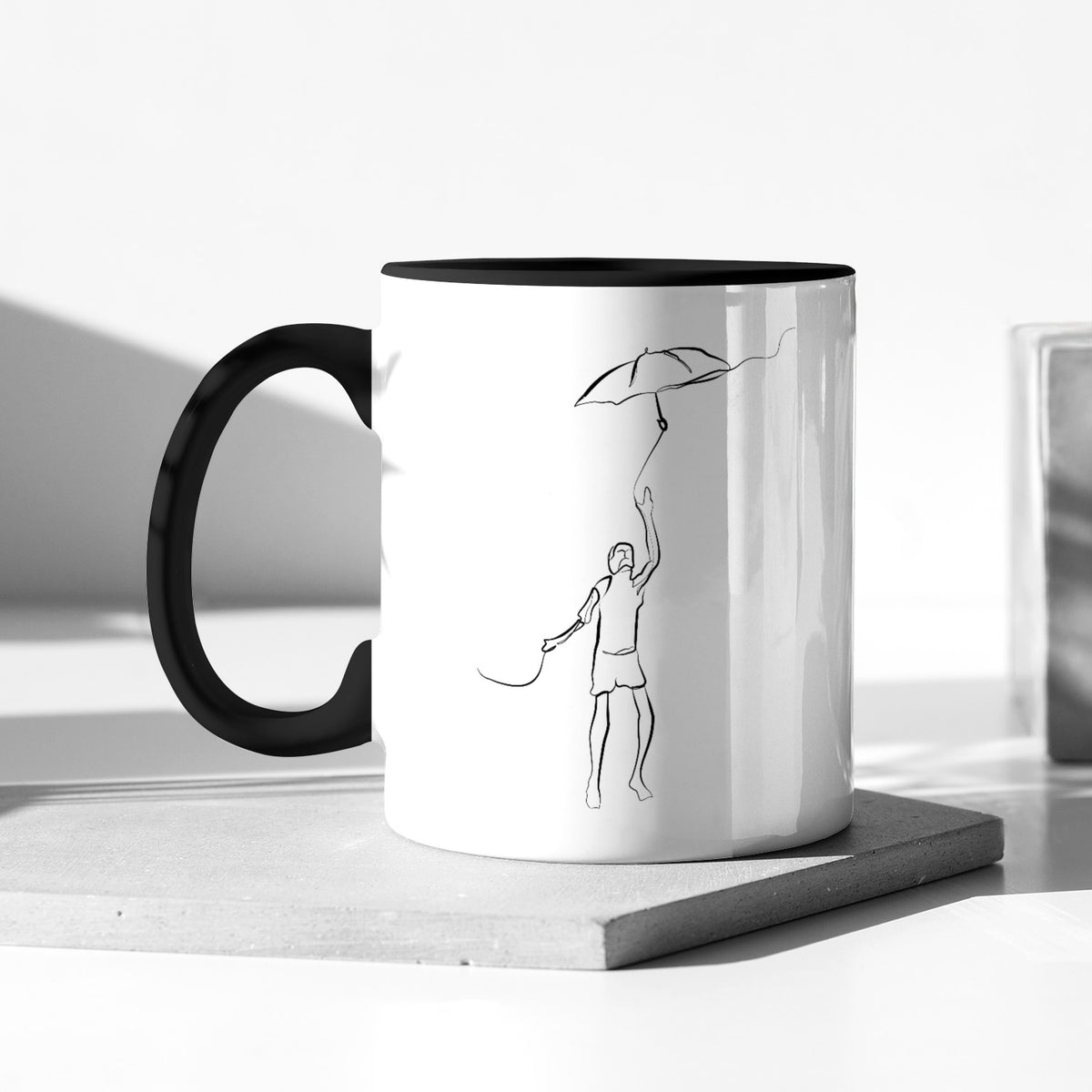 Boy with the umbrella | Ceramic mug