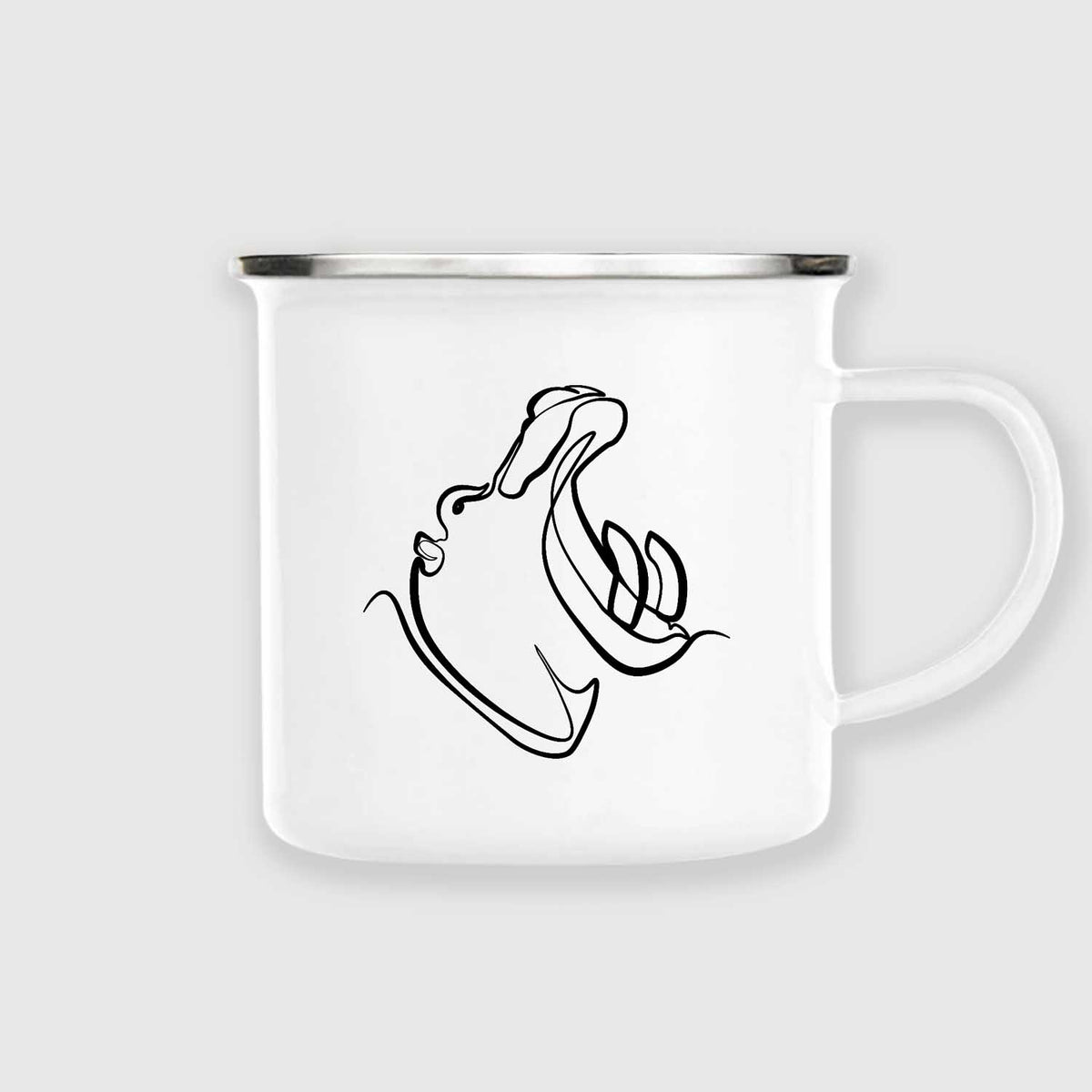 Hippo | Enamel mug