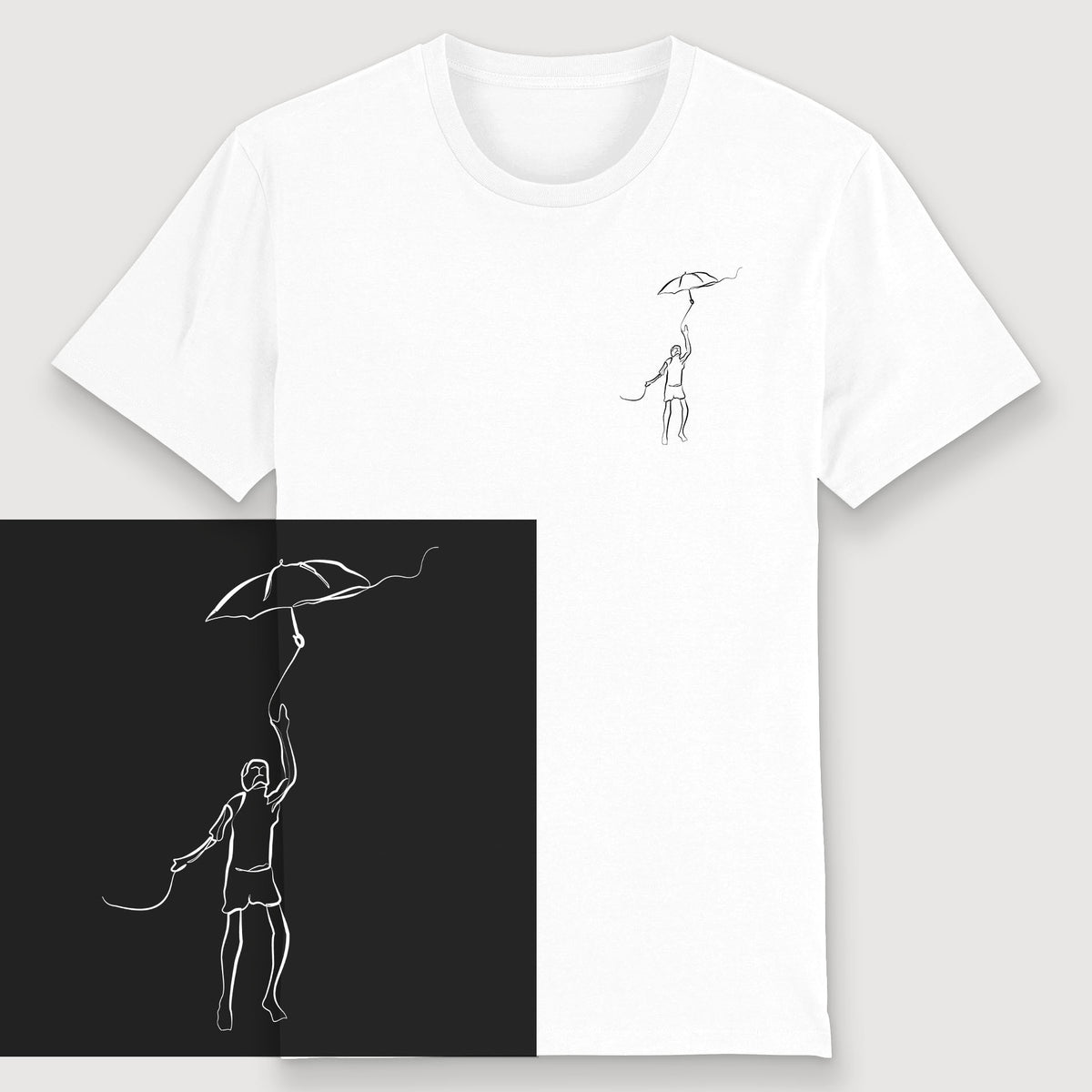 Kid with the umbrella | Unisex Organic T-Shirt