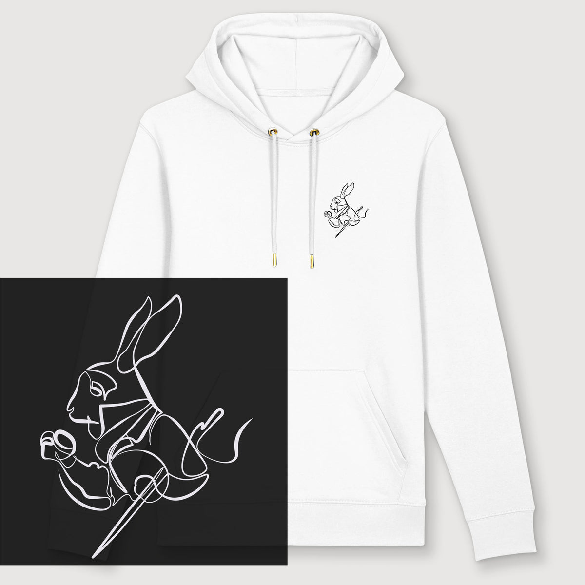 White Rabbit | Unisex Organic Hoodie